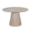 Dining Table | 48" Round Top | Conical Pedestal | Wheat Brown w Gray Wood