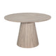 Dining Table | 48" Round Top | Conical Pedestal | Wheat Brown w Gray Wood