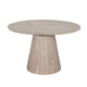 Dining Table | 48" Round Top | Conical Pedestal | Wheat Brown w Gray Wood