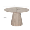 Dining Table | 48" Round Top | Conical Pedestal | Wheat Brown w Gray Wood
