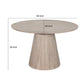 Dining Table | 48" Round Top | Conical Pedestal | Wheat Brown w Gray Wood