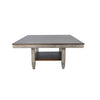 Dining Table | 60" Square Top w Shelf | Tobacco Leaf Brown, Gray Wood