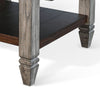 Dining Table | 60" Square Top w Shelf | Tobacco Leaf Brown, Gray Wood