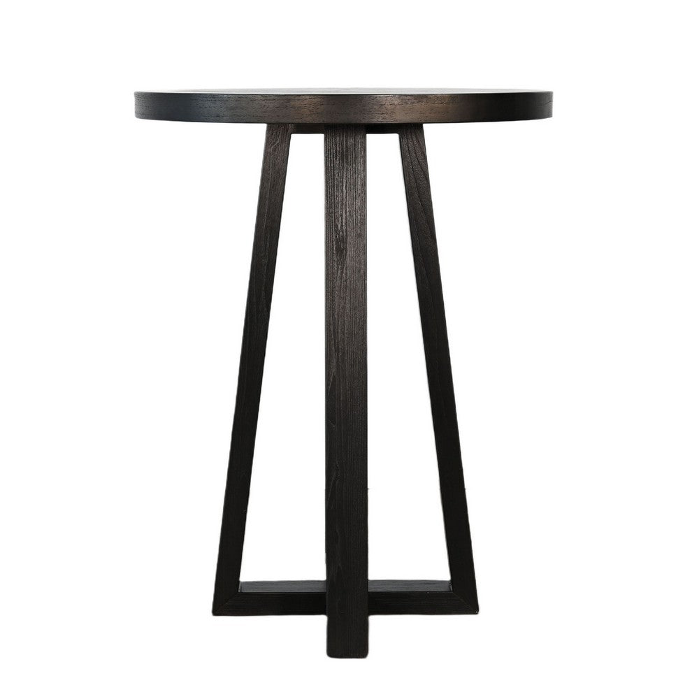 Mika Bar Table | Round Top | Criss Cross Base | Umbra Black Wood 32"
