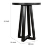 Mika Bar Table | Round Top | Criss Cross Base | Umbra Black Wood 32"