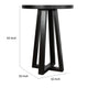 Mika Bar Table | Round Top | Criss Cross Base | Umbra Black Wood 32"