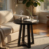 Mika Bar Table | Round Top | Criss Cross Base | Umbra Black Wood 32"