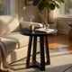 Mika Bar Table | Round Top | Criss Cross Base | Umbra Black Wood 32"