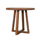 Mika Counter Table | 44" Round Top | Criss Cross Base | Medium Brown Wood