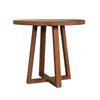 Mika Counter Table | 44" Round Top | Criss Cross Base | Medium Brown Wood