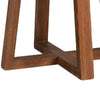 Mika Counter Table | 44" Round Top | Criss Cross Base | Medium Brown Wood