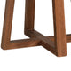Mika Counter Table | 44" Round Top | Criss Cross Base | Medium Brown Wood