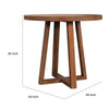 Mika Counter Table | 44" Round Top | Criss Cross Base | Medium Brown Wood