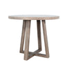 Mika Counter Table | Round Top | Criss Cross Base | Wheat Brown Wood 44"