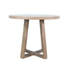 Mika Counter Table | Round Top | Criss Cross Base | Wheat Brown Wood 44"