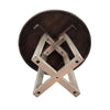 Mika Counter Table | Round Top | Criss Cross Base | Wheat Brown Wood 44"