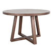 Mika Dining Table | Criss Cross Base | Medium Brown Wood 48" Round Top