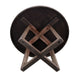 Mika Dining Table | Criss Cross Base | Medium Brown Wood 48" Round Top