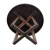 Mika Dining Table | Criss Cross Base | Medium Brown Wood 48" Round Top