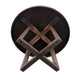 Mika Dining Table | Criss Cross Base | Medium Brown Wood 48" Round Top