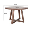 Mika Dining Table | Criss Cross Base | Medium Brown Wood 48" Round Top