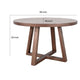 Mika Dining Table | Criss Cross Base | Medium Brown Wood 48" Round Top