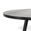 Mika Large Dining Table | Criss Cross Base | Black Wood 72" Round