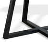Mika Large Dining Table | Criss Cross Base | Black Wood 72" Round