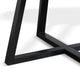 Mika Large Dining Table | Criss Cross Base | Black Wood 72" Round
