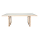Riz Dining Table | U-Shape Pedestals | Oak Brown Gray Wood | 78" Rectangular