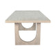 Riz Dining Table | U-Shape Pedestals | Oak Brown Gray Wood | 78" Rectangular