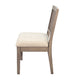 Dining Side Chair Set of 2 | Cane Back | Cream Seat Cushion | Hazelnut Brown Wood
