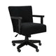 Giby Swivel Gaming or Office Chair | Corduroy-Style Seat | Black Wood