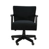 Giby Swivel Gaming or Office Chair | Corduroy-Style Seat | Black Wood