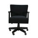 Giby Swivel Gaming or Office Chair | Corduroy-Style Seat | Black Wood