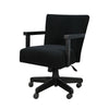 Giby Swivel Gaming or Office Chair | Corduroy-Style Seat | Black Wood