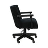Giby Swivel Gaming or Office Chair | Corduroy-Style Seat | Black Wood