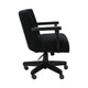 Giby Swivel Gaming or Office Chair | Corduroy-Style Seat | Black Wood
