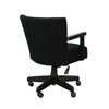 Giby Swivel Gaming or Office Chair | Corduroy-Style Seat | Black Wood
