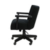 Giby Swivel Gaming or Office Chair | Corduroy-Style Seat | Black Wood
