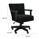 Giby Swivel Gaming or Office Chair | Corduroy-Style Seat | Black Wood