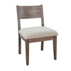 Casa Dining Side Chair Set of 2 | Open Back | Ivory Cushion | Buckskin Brown Wood