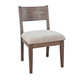Casa Dining Side Chair Set of 2 | Open Back | Ivory Cushion | Buckskin Brown Wood