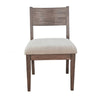 Casa Dining Side Chair Set of 2 | Open Back | Ivory Cushion | Buckskin Brown Wood