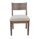 Casa Dining Side Chair Set of 2 | Open Back | Ivory Cushion | Buckskin Brown Wood