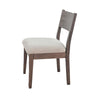 Casa Dining Side Chair Set of 2 | Open Back | Ivory Cushion | Buckskin Brown Wood