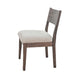 Casa Dining Side Chair Set of 2 | Open Back | Ivory Cushion | Buckskin Brown Wood