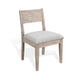 Casa Dining Side Chair Set of 2 | Open Back | Gray Cushion | Wheat Brown Wood