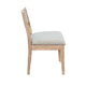 Casa Dining Side Chair Set of 2 | Open Back | Gray Cushion | Wheat Brown Wood