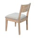 Casa Dining Side Chair Set of 2 | Open Back | Gray Cushion | Wheat Brown Wood